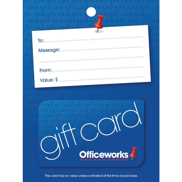 Officeworks Gift Card Blue Pin $50